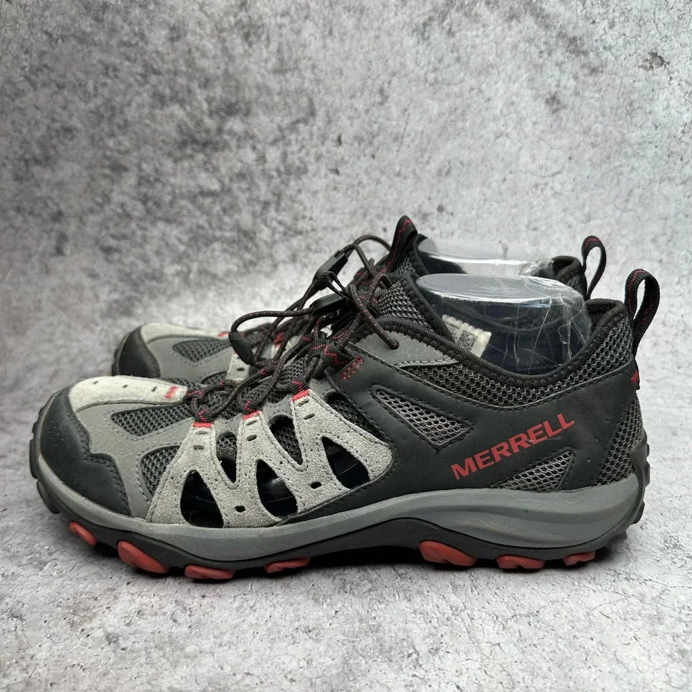 Merrell Accentor 3 Sieve Mens Size 10 Grey Black Red Hiking Sandals J135177 Rock